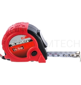Рулетка MATRIX Rubber, 5 м х 19 мм, обрезиненный корпус// 31002