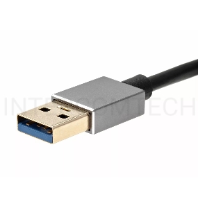 Кабель-переходник USB 3.0 (Am) --> LAN RJ-45 1000 Mbps, Alum Shell, Aopen/Qust <ADU312M>