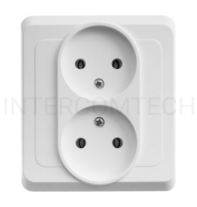 Розетка 2-м СП Этюд 16А IP20 без заземл. бел. SchE PC16-005B