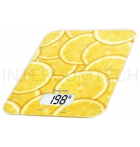 Весы кухонные электронные Beurer KS19 lemon макс.вес:5кг рисунок