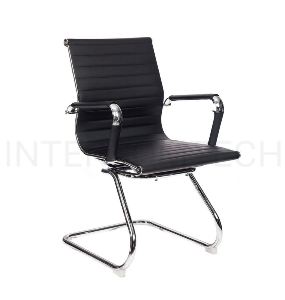 Кресло руководителя Бюрократ CH-883-LOW/BLACK низкая спинка черный искусственная кожа крестовина хром