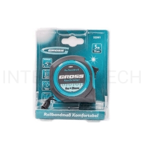 Рулетка GROSS 32561  komfortabel 5м х 19мм обрезиненный корпус