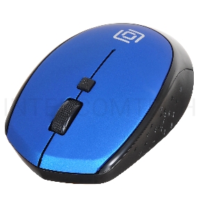 Мышь Oklick 488MW синий/черный оптическая (1600dpi) беспроводная USB (3but)