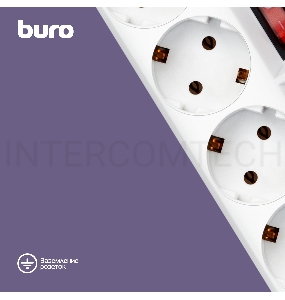 Сетевой фильтр Buro 500SH-1.8-SW-W 1.8м (5 розеток) белый (коробка)