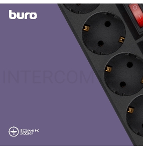 Сетевой фильтр Buro 500SH-3-SW-B 3м (5 розеток) черный (коробка)