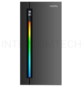 Корпус Ginzzu D350 2*USB 2.0,AU RGB w/o PSU