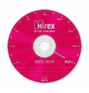 Диск CD-R Mirex 700 Mb, 52х, Maximum, Cake Box (50), (50/300)