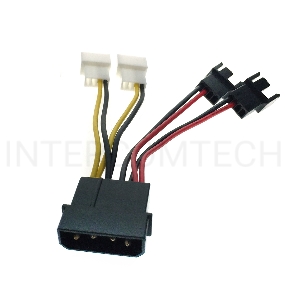 Переходник питания для вентилятора 4pin на 4х3pin Espada E4PINm-4X3pINm
