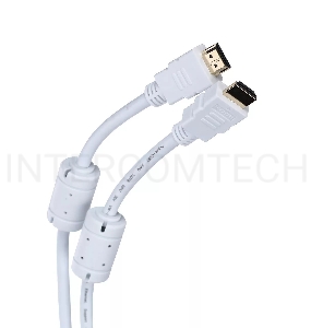 Кабель HDMI 19M/M ver 2.0, 5М, 2 фильтра, белый  Aopen <ACG711DW-5M>       