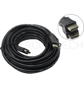 Кабель HDMI [C-HM-HM-7.5M] Wize, 7.5 м, v.2.0, 19M/19M, позол.разъемы, экран, черный, пакет
