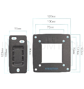 Кронштейн Kromax OPTIMA-102 black, 10