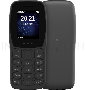 Телефон сотовый Nokia 105 TA-1428 DS CHARCOAL (11SIAB01A01)