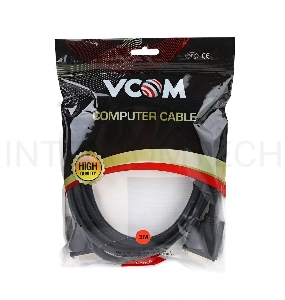 Кабель VCOM DVI<-->DVI Dual Link (25M-25M), 3m, 2 фильтра, позолоченные контакты