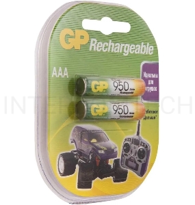 Аккумулятор GP Rechargeable NiMH 95AAAHC 950mAh,  2 шт AAA,  950мАч (2 шт. в уп-ке)
