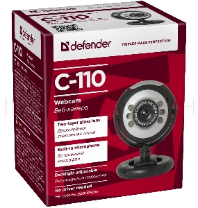 Цифровая камера Defender C-110 {0.3МП, USB, 640x480}   63110