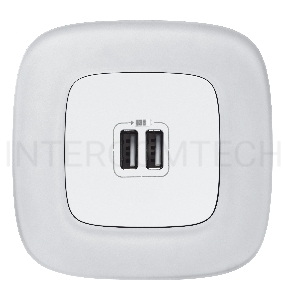 Valena ALLURE Белый Розетка 2-ая USB 240В/5В 1500мА (с лицевой панелью) | 754995 | Legrand