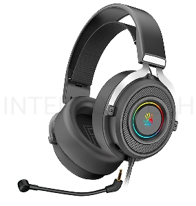 Наушники с микрофоном A4Tech Bloody G535 черный/серебристый 2м мониторные USB оголовье (G535 (BLACK+SILVER) USB)