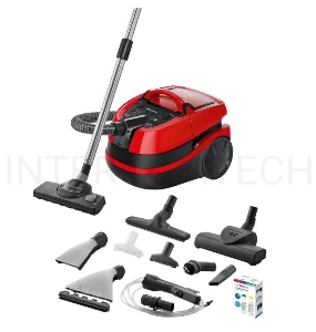Пылесос BOSCH BWD421PET / 2100 Вт, аквафильтр, 3 в 1, влажная уборка, красный