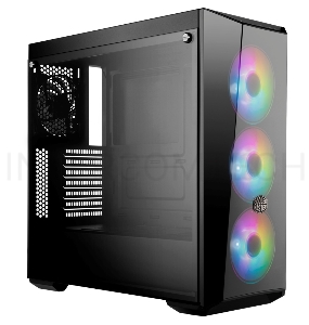 Корпус без блока питания Cooler Master MasterBox 5 Lite RGB, USB 3.0 x 2, 1xFan, 3x120mm ARGB Fan, Black, Splitter cable + Controller, ATX, w/o PSU