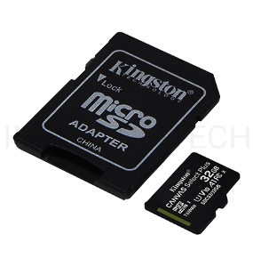 Флеш карта microSDHC 32GB  Class10 Kingston <SDCS2/32GB> Class10 UHS-I Canvas Select up to 100MB/s с адапт.