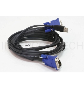 Переключатель D-Link DKVM-CU5 Кабель KVM для подключения клавиатуры, мыши и монитора, длина 4,5 м 