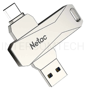 Флеш диск USB Drive Netac U782C dual USB3.0+TypeC 64GB, retail version