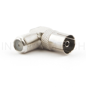 Переходник  Cablexpert APL-FTVF-02, F (мама) / TV (мама), 90 градусов, блистер
