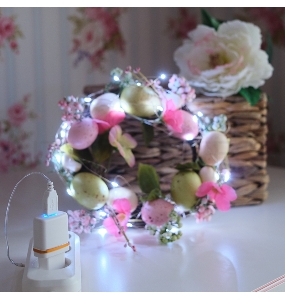 Гирлянда «Роса» 5 м, 50 LED, USB, белое свечение NEON-NIGHT