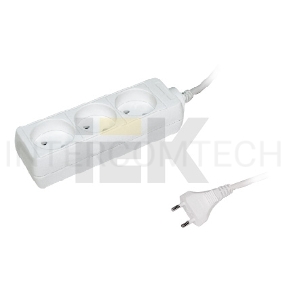 Удлинитель 3х3м без заземл. 10А IP20 У3 2P ИЭК WYP10-06-03-03-N