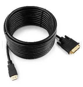 Кабель HDMI-DVI Gembird, 7.5м, 19M/19M, single link, черный, позол.разъемы,экран CC-HDMI-DVI-7.5MC
