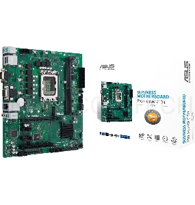 Материнская плата ASUS PRO H610M-C D4-CSM, LGA1700, B610, 2*DDR4, DP, D-Sub, HDMIx1, SATA3 + RAID, Audio, Gb LAN, USB 3.2*6, USB 2.0*6, COM port, mATX; 90MB1A30-M0EAYC