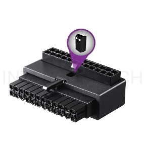 коннектор кабеля питания матплаты Cooler Master ATX 24 Pin 90° Adapter Capacitor GL (with added capacitors for stable power output)