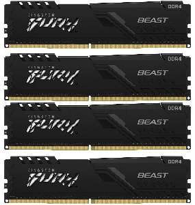 Память Kingston 64GB DDR4 3600MHz CL18 DIMM (Kit of 4) FURY Beast Black