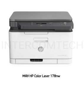 МФУ лазерный HP Color 178nw (4ZB96A), (цветной, A4, принтер/сканер/копир, 1200dpi, 18(4)ppm, WiFi, Lan, USB)