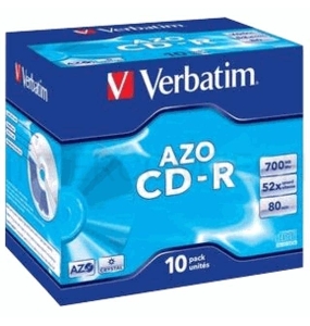 Диск CD-R Verbatim 700Mb 52x Jewel case (10шт) (43327)