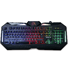 Клавиатура Qumo Spirit, проводная, 104 клавиши, встроенная радужная подсветка.