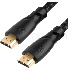 Greenconnect Кабель 1.0m HDMI версия 2.0, HDR 4:2:2, Ultra HD, 4K 60 fps 60Hz/5K*30Hz, 3D, AUDIO, 18.0 Гбит/с, 28/28 AWG, OD7.3mm, тройной экран, черный нейлон, GCR-HM811-1.0m Greenconnect Кабель 1.0m HDMI версия 2.0, HDR 4:2:2, Ultra HD, 4K 60 fps 60Hz/5