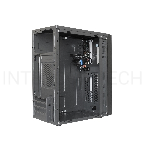 Корпус Minitower ExeGate mEVO-9301 Black-RGB light, ATX, <500NPX>, 2*USB+1*USB3.0, HD Audio