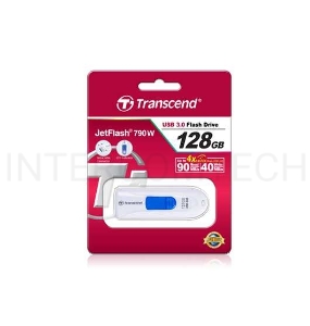 Флеш Диск Transcend 128Gb Jetflash 790 USB3.0 белый