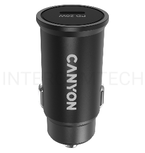 Автомобильный адаптер Canyon, PD 20W Pocket size car charger, input: DC12V-24V, output: PD20W, support iPhone12 PD fast charging, Compliant with CE RoHs , Size: 50.6*23.4*23.4, 18g, Black