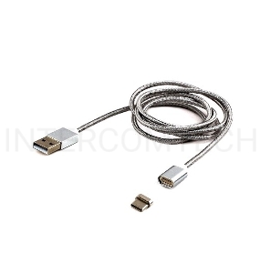 Кабель Cablexpert магнитный USB 2.0 CC-USB2-AMUCMM-1M, AM/TypeC, 1м, алюминиевые разъемы, коробка