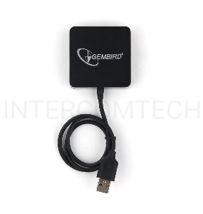 Концентратор USB 2.0 Gembird UHB-242, 4 порта, блистер, черный