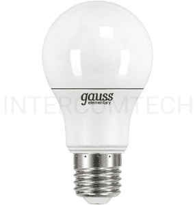 Лампа светодиодная Gauss Elementary 7Вт цок.:E27 груша 220B 4100K св.свеч.бел.нейт. A60 (упак.:10шт) (23227A)