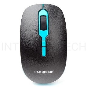 Мышь беспроводная Гарнизон GMW-460-1, черно-бирюзовый, 1000 DPI, 2 кн.+ колесо-кнопка