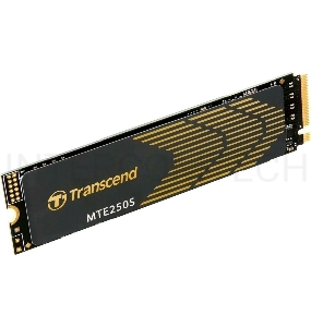 Твердотельный накопитель Transcend SSD MTE250S, 1000GB, M.2(22x80mm), NVMe 1.4, PCIe 4.0 x4, 3D NAND, R/W 7200/6200MB/s, IOPs 530 000/420 000, TBW 780, DWPD 0.43, with Graphene Heatsink (5 лет)