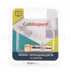 Разьем Cablexpert SPL6-04, F (папа), позолоченный, латунь OD8.5, блистер