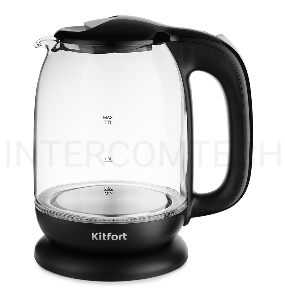 Чайник электрический Kitfort КТ-625-5 1.7л. 2200Вт черный/серый (корпус: стекло)