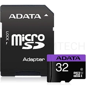 Флеш карта microSDHC 32GB ADATA  UHS-1 CL10 (AUSDH32GUICL10-RA1) + SD adaptor