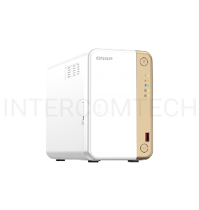 Сетевое хранилище channel QNAP TS-262-4G NAS 2 HDD trays, 2 x M.2 NVMe PCIe Gen 3 x1, 2-core Intel Celeron N4505  2.9 GHz, 4 GB RAM (4GB max), 1x2.5 Gigabit Ethernet , Slot PCIe Gen 3 x2, 2 USB 3.2 Gen 2 (10Gbps) Port, 2xUSB USB 2.0 port, 1xHDMI 2.0