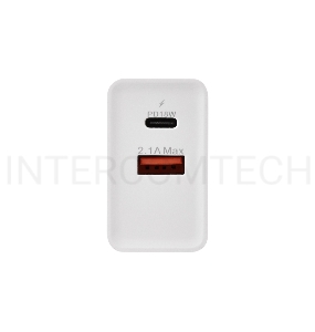 Сетевое зарядное устройство REXANT Type-C + USB 3.0 с Quick charge, белое